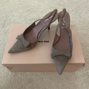 Miu Miu Suede Slingbacks